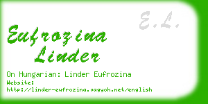 eufrozina linder business card
